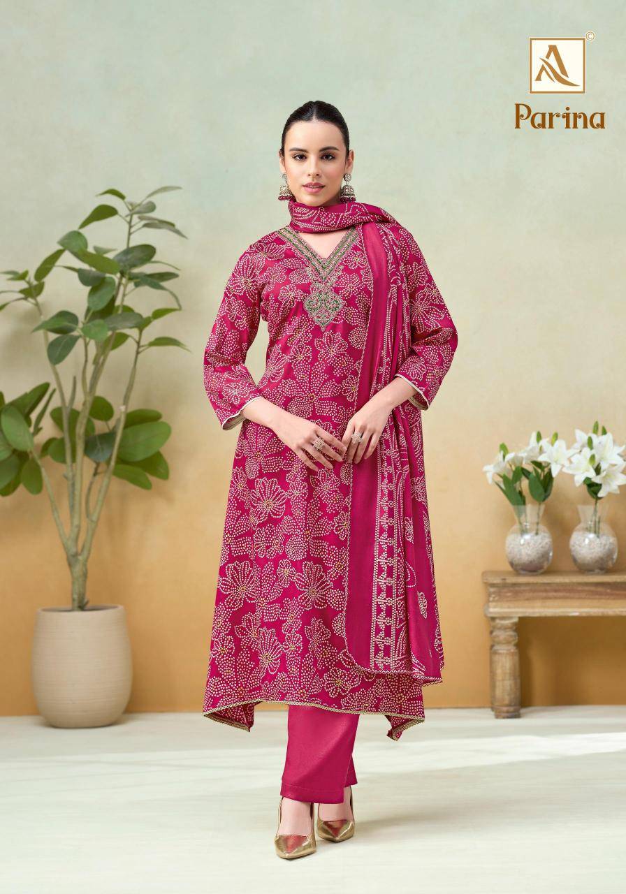 Alok suit parina Designer dress material wholesalers